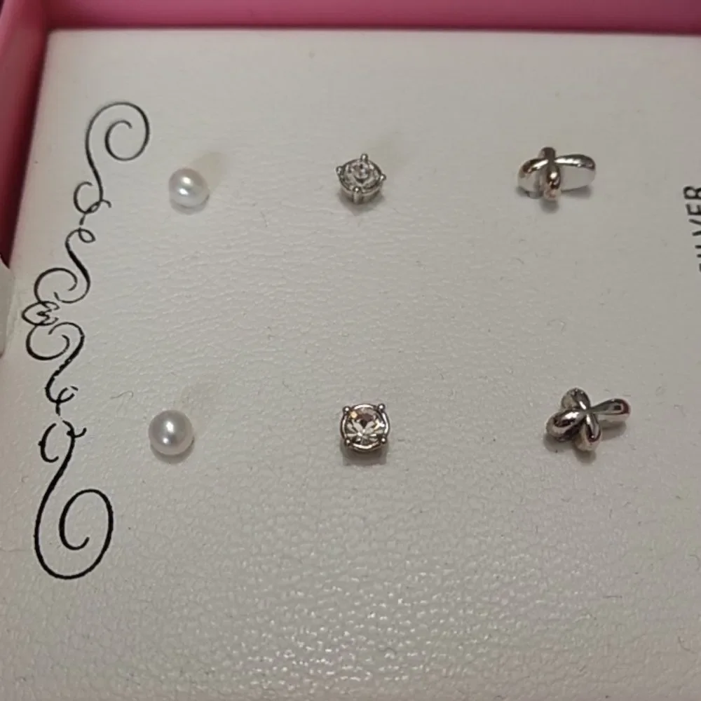 Sterling silver children's earring set